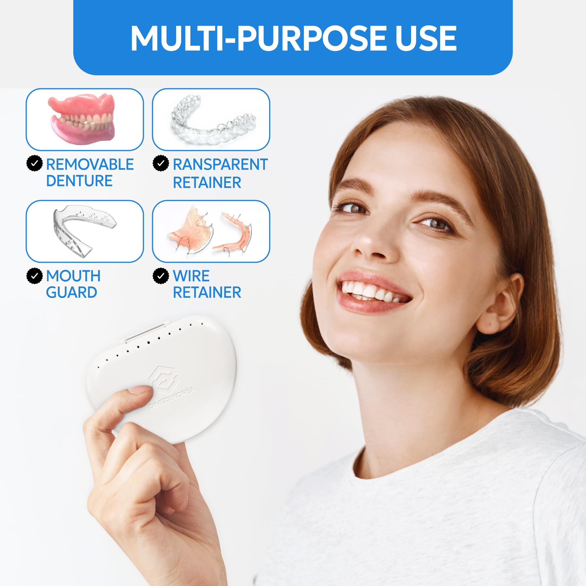 Retainer case suitable for Invisalign and mouth guards