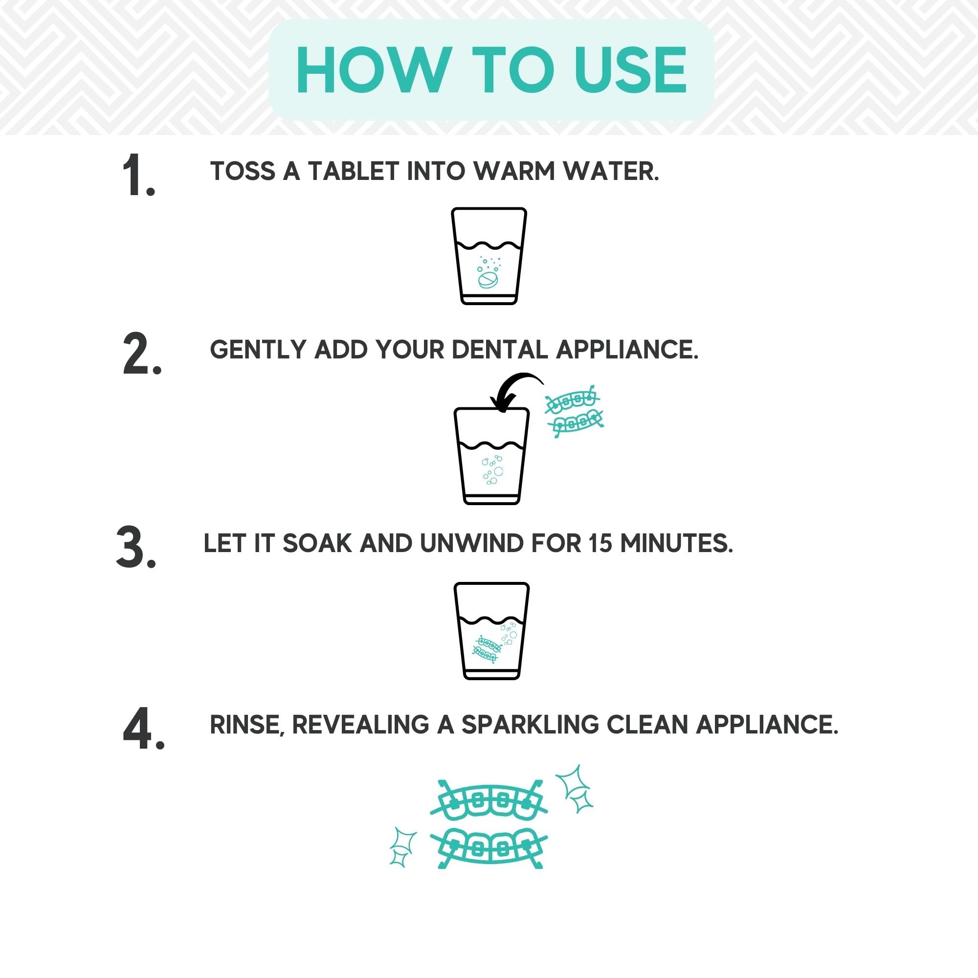 Denture cleaner tablets for dentures and denture care