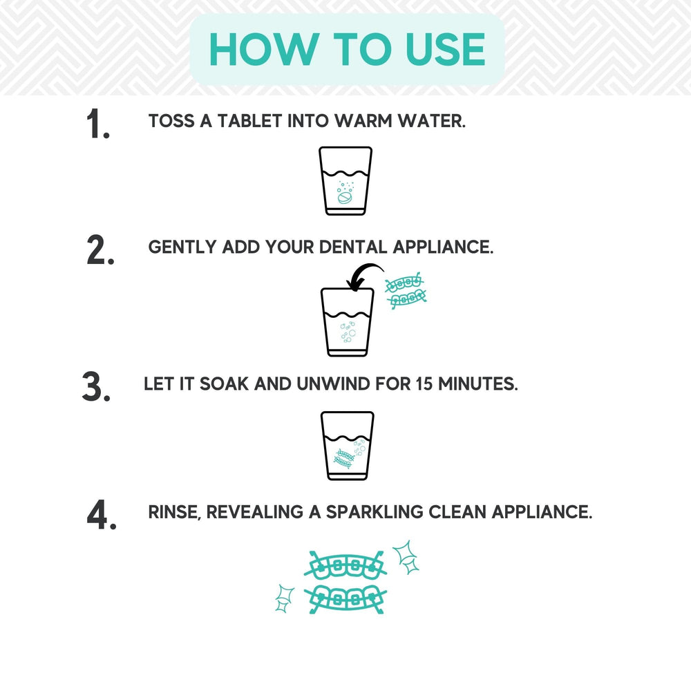 Denture cleaner tablets for dentures and denture care