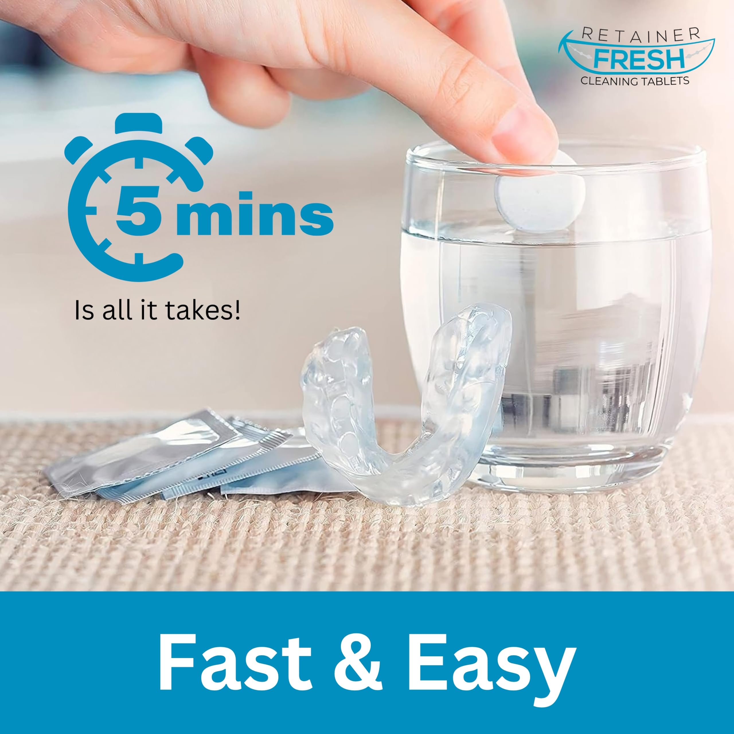 Denture cleaner tablets with minty finish