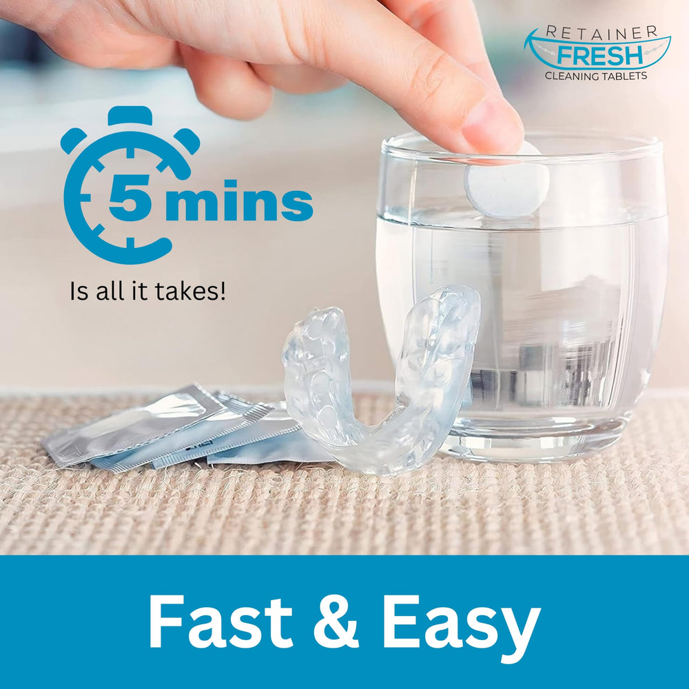 Denture cleaner tablets with minty finish