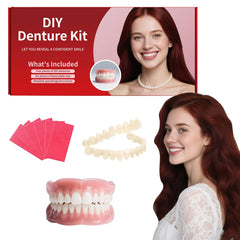 Dentures DIY Kit A06 - full top and bottom set displayed