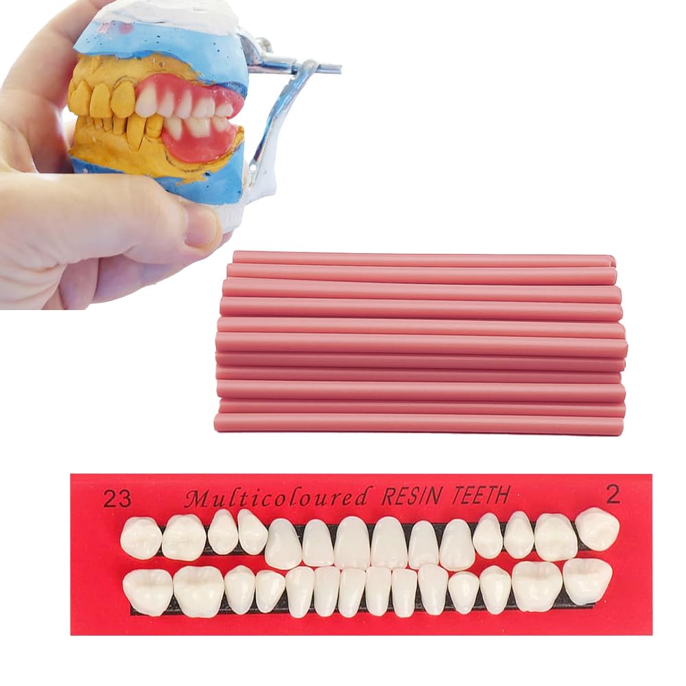DIY dentures kit showing top and bottom denture components