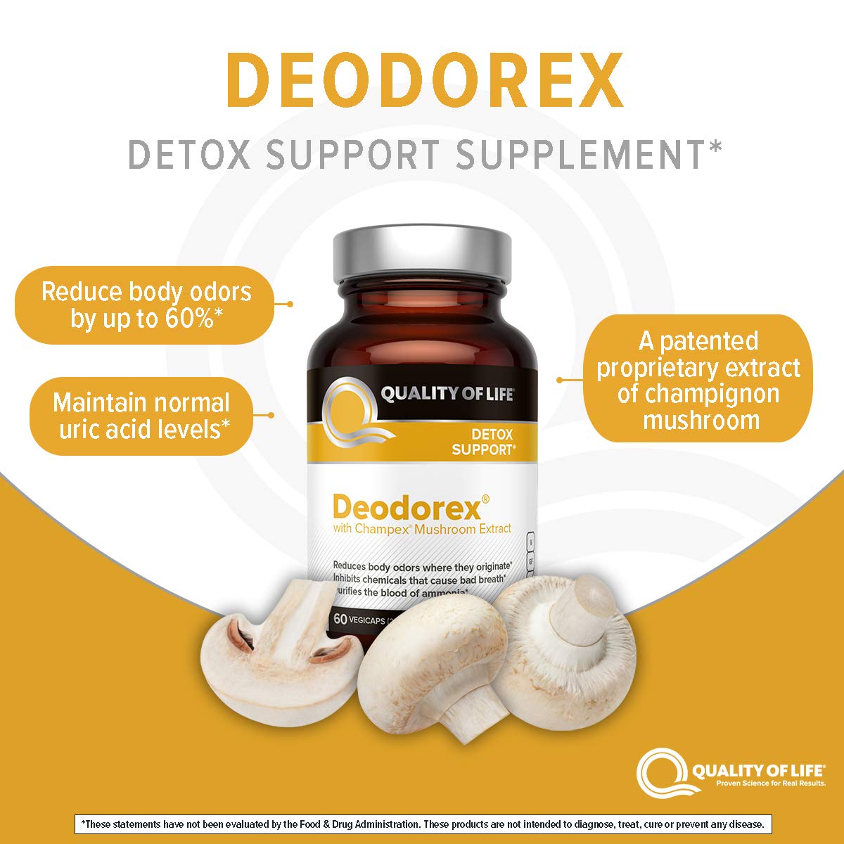 Champignon mushroom extract symbol used in Deodorex
