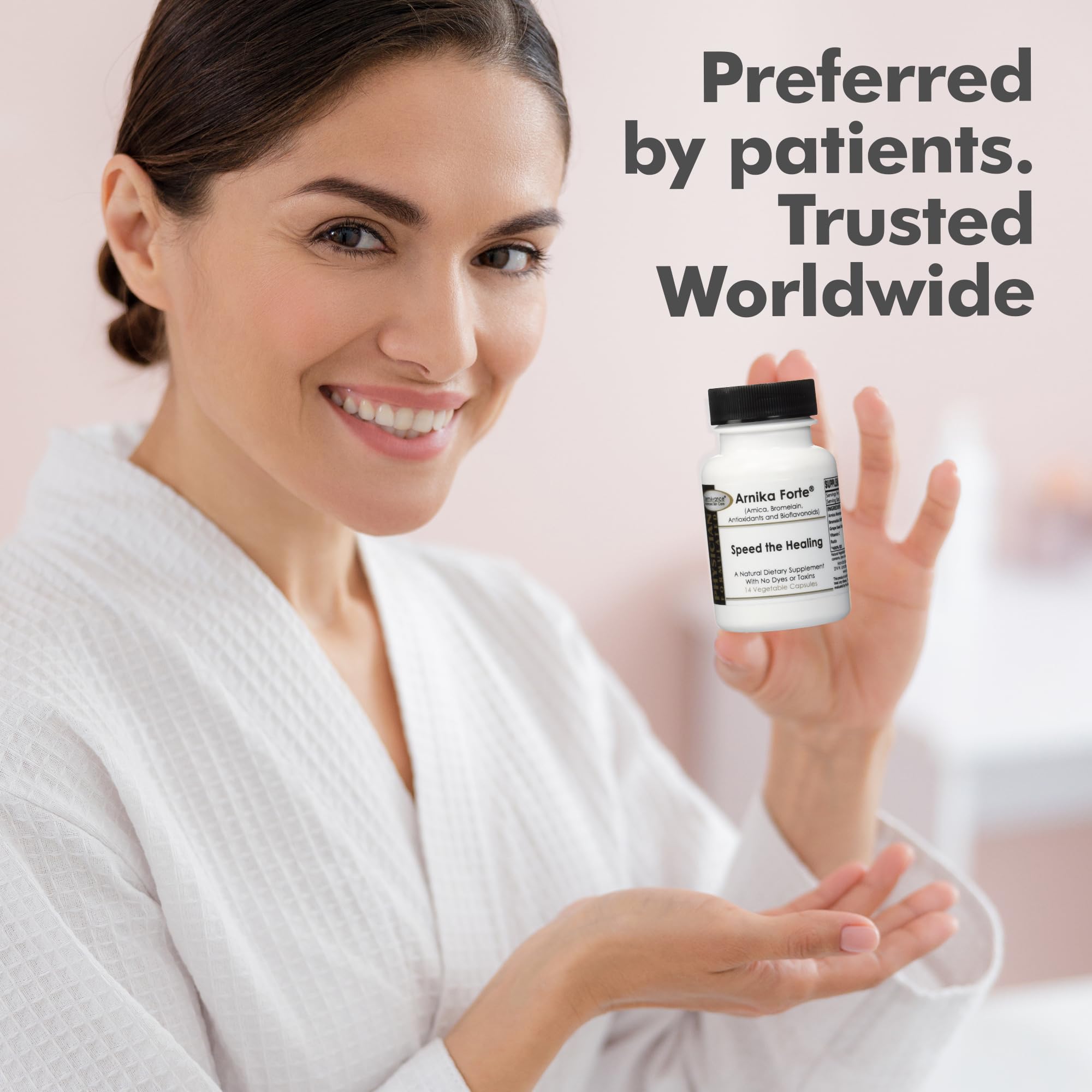 Packaging emphasizing 14 capsules per bottle