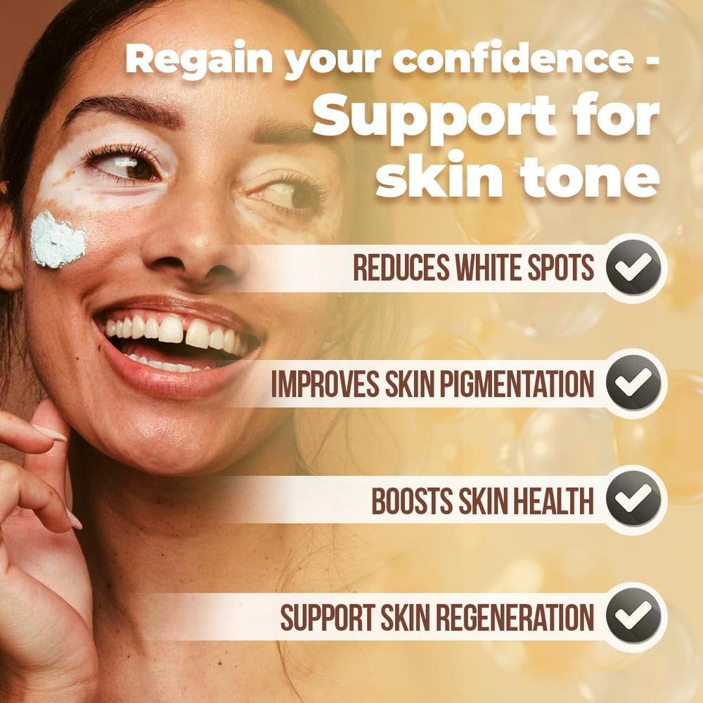 Dermawonder Vitiligo Capsules bottle label close-up
