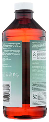 Back label of Desert Essence Prebiotic Mint Brushing Rinse showing ingredients
