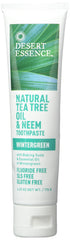 Desert Essence Tea Tree Oil Wintergreen Toothpaste 6.25 oz tube (2 per case)