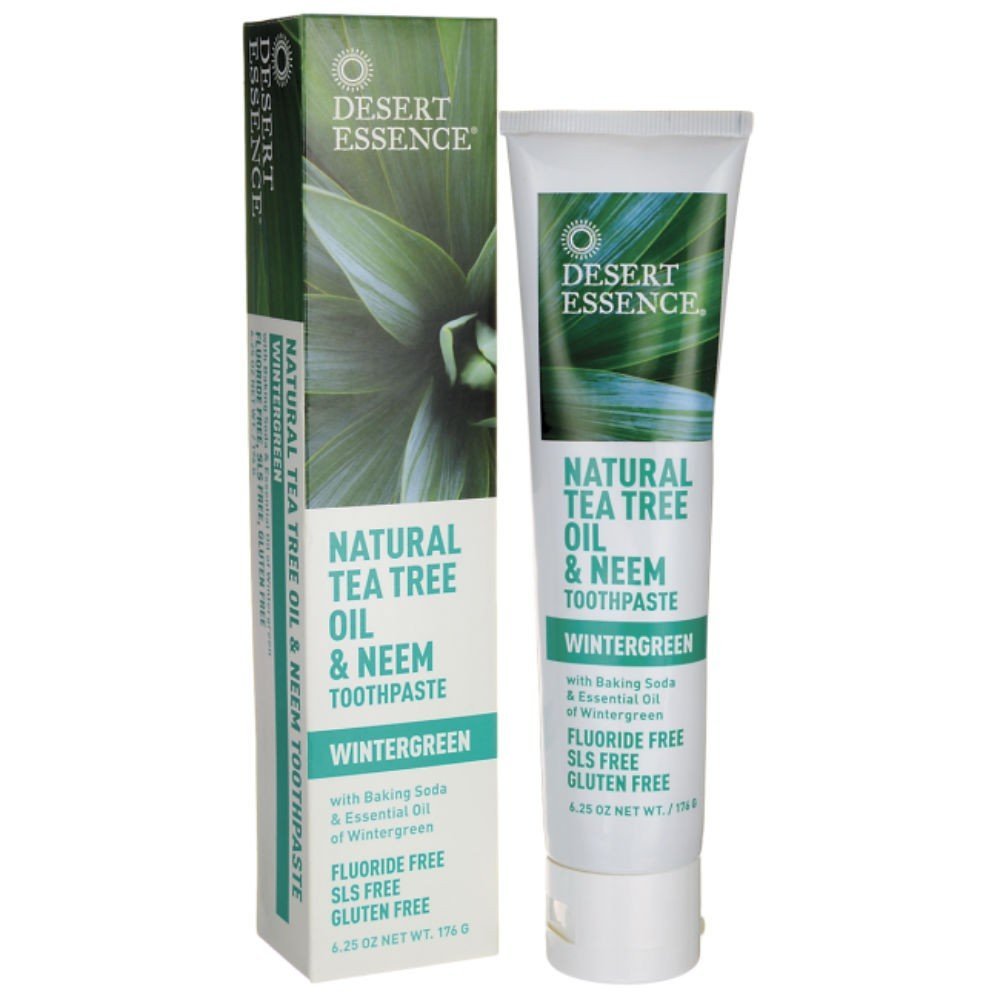 Desert Essence Tea Tree Oil Mint toothpaste packaging 6.25 oz