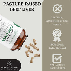 Desiccated beef liver 3,000mg serving per capsule