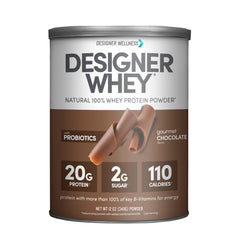 Designer Whey Gourmet Chocolate 12oz front view