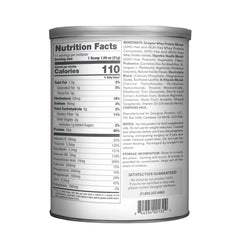 Designer Whey vanilla scoop dissolves easily for a convenient energy-boosting shake.