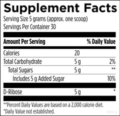 Designs for Health D-Ribose Powder dispensing scoop for easy daily use