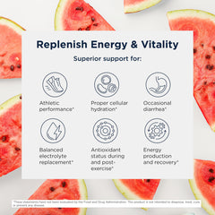 Designs for Health ElectroPure packet beside water bottle during workout, convenient hydration.