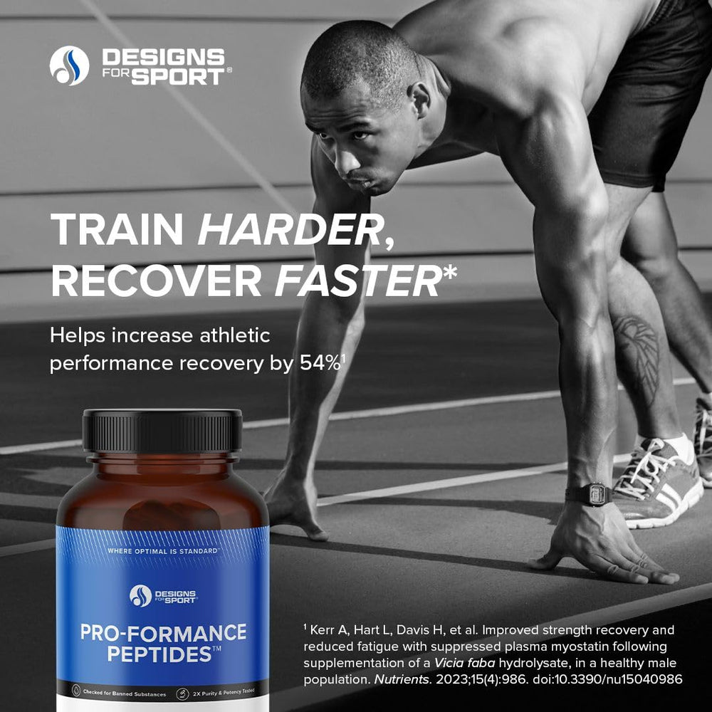 Athlete taking Pro-Formance Peptides during training