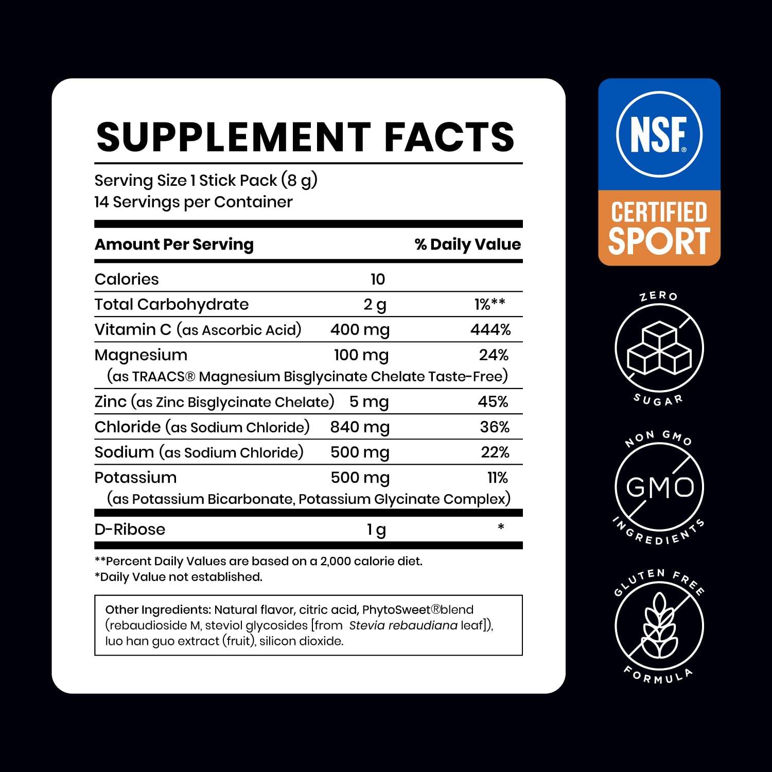 Designs for Sport NSF-certified badge closeup reinforces trusted athletic hydration.