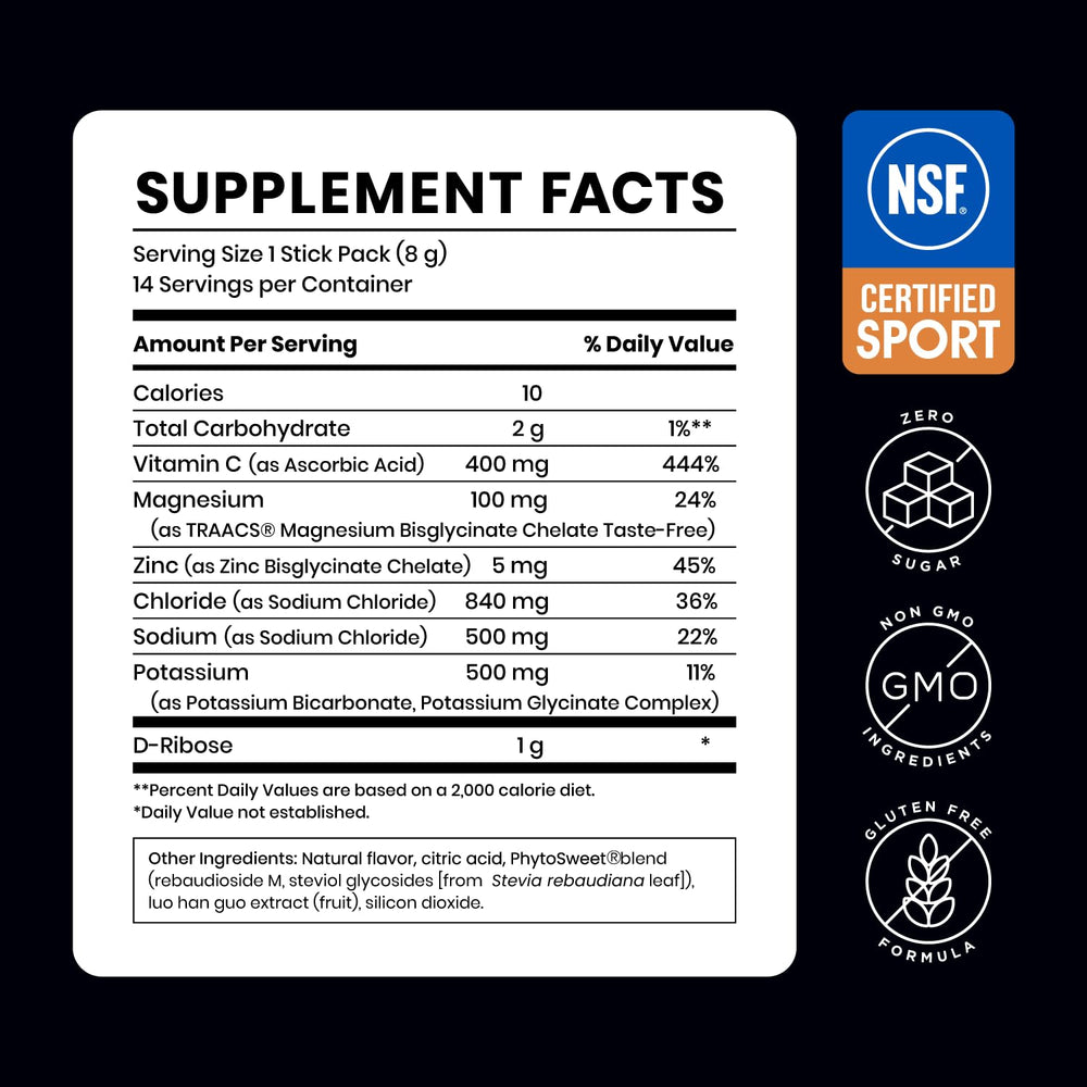 Designs for Sport NSF-certified badge closeup reinforces trusted athletic hydration.