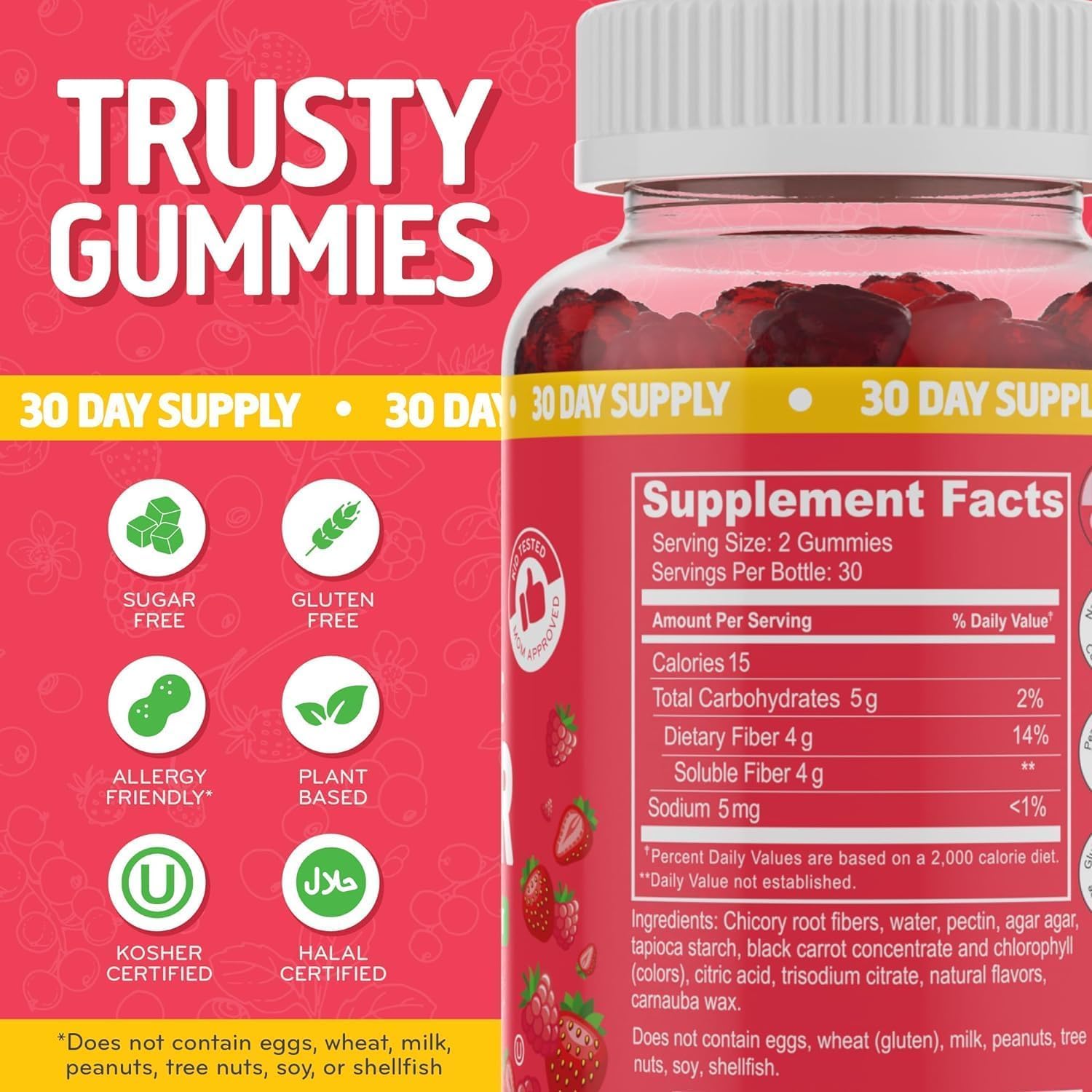 Gummies close-up highlighting glossy berry texture