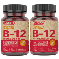 DEVA Vegan Vitamin B12 bottle label