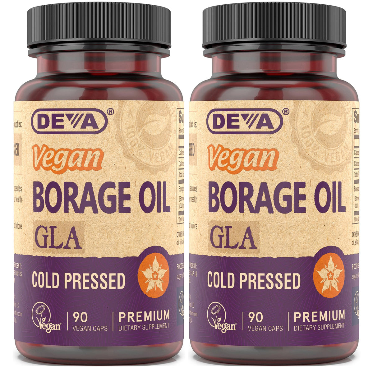 DEVA Borage Oil 500mg bottle with label