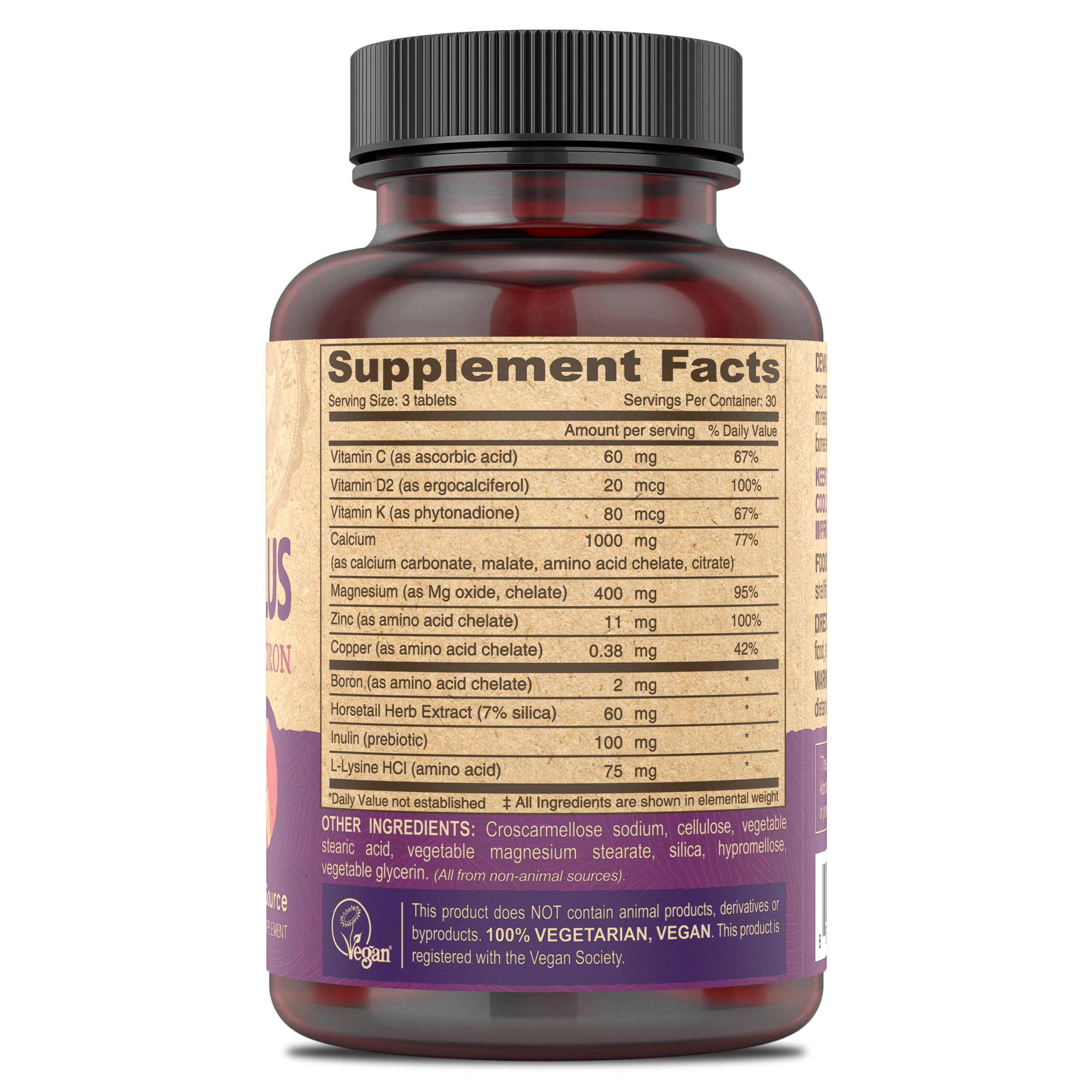 Graphic illustrating four absorbable calcium sources: carbonate, malate, chelate, citrate