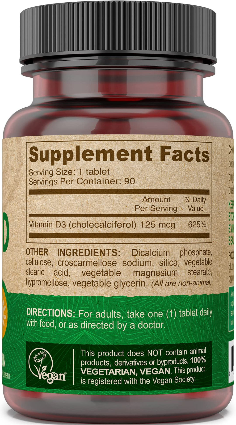 Image listing DEVA D3 ingredients and supplement facts