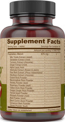 Back view of DEVA Nutrition Liver Support bottle with label details