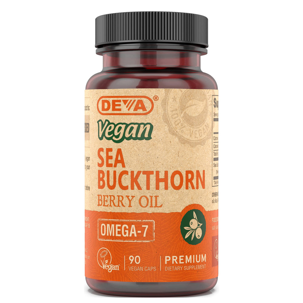 DEVA Sea Buckthorn Berry Oil 500mg bottle front view