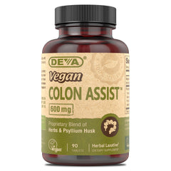 Bottle label of DEVA Vegan Colon Assist