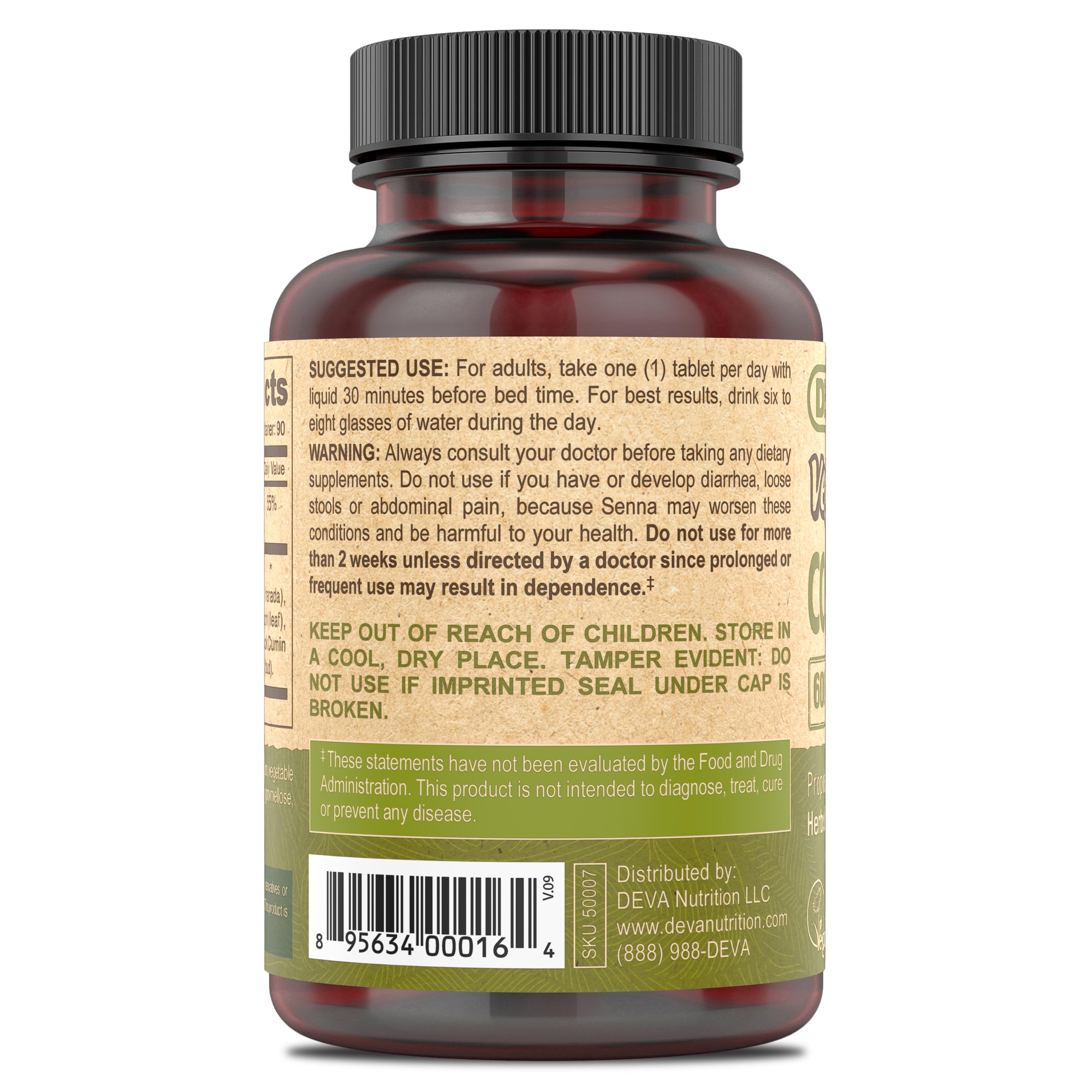 Ingredient blend including Triphala, psyllium husk, and senna
