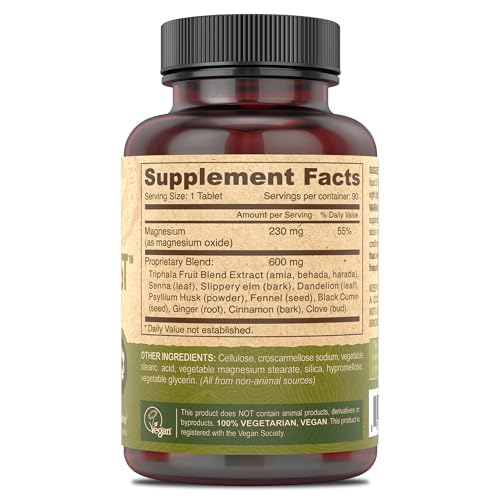 Close-up of DEVA Colon Assist bottle label