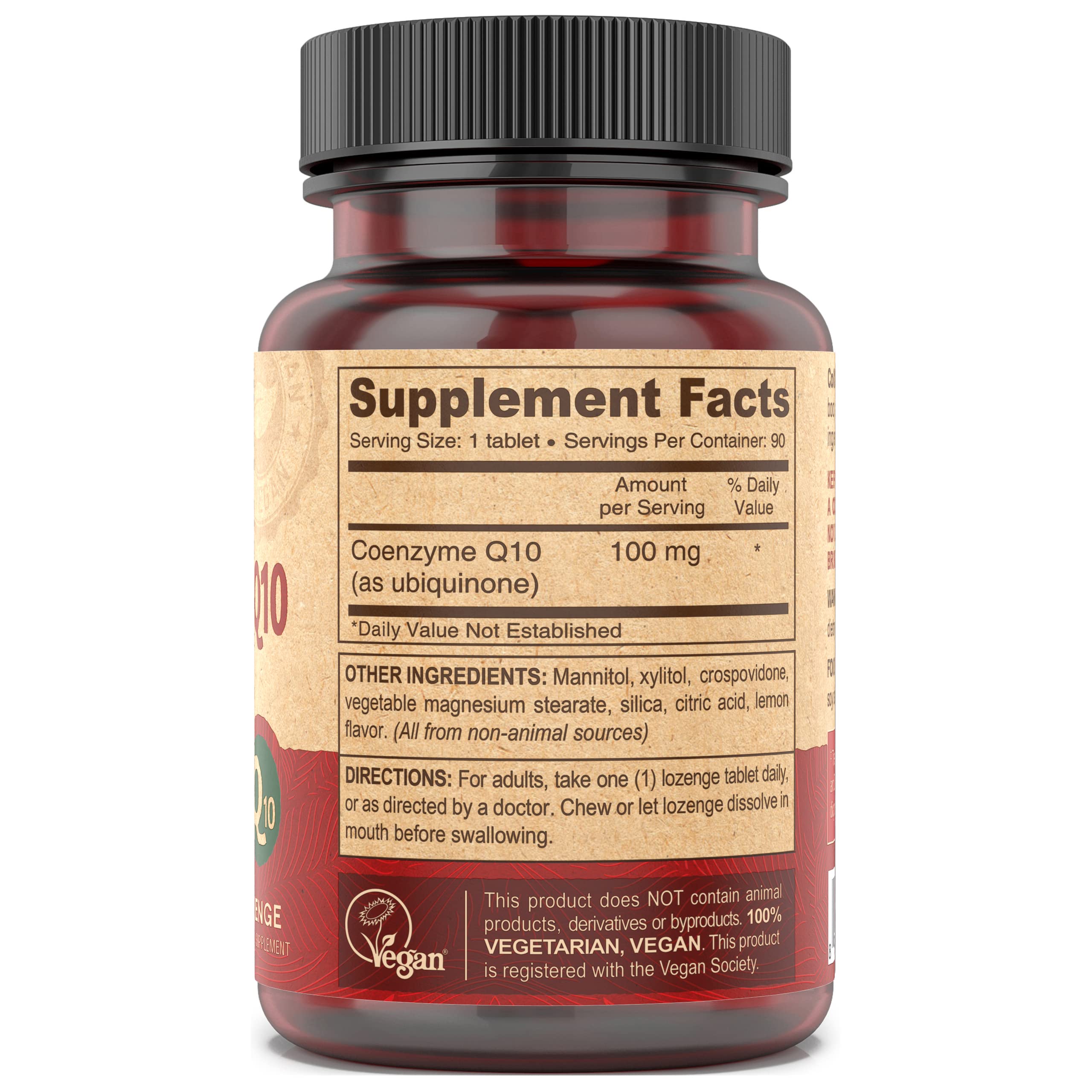 Ingredient list for DEVA Vegan CoQ10 100mg