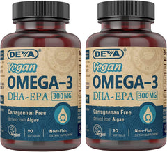 DEVA Vegan DHA-EPA Omega-3 bottle front