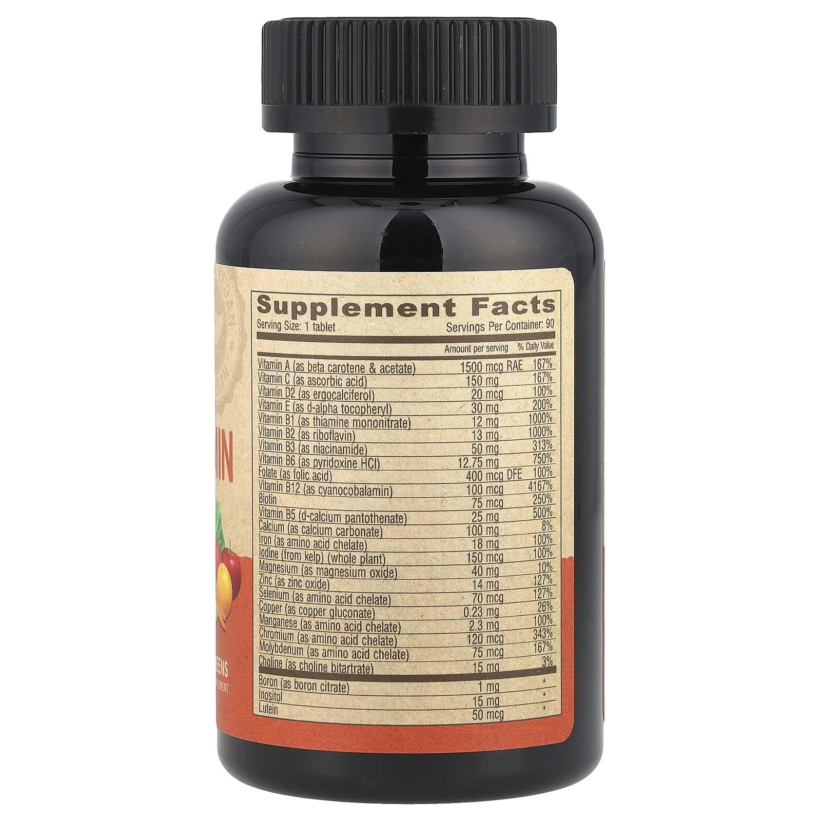 DEVA Tiny Tablets vegan multivitamin bottle with 90 tablets