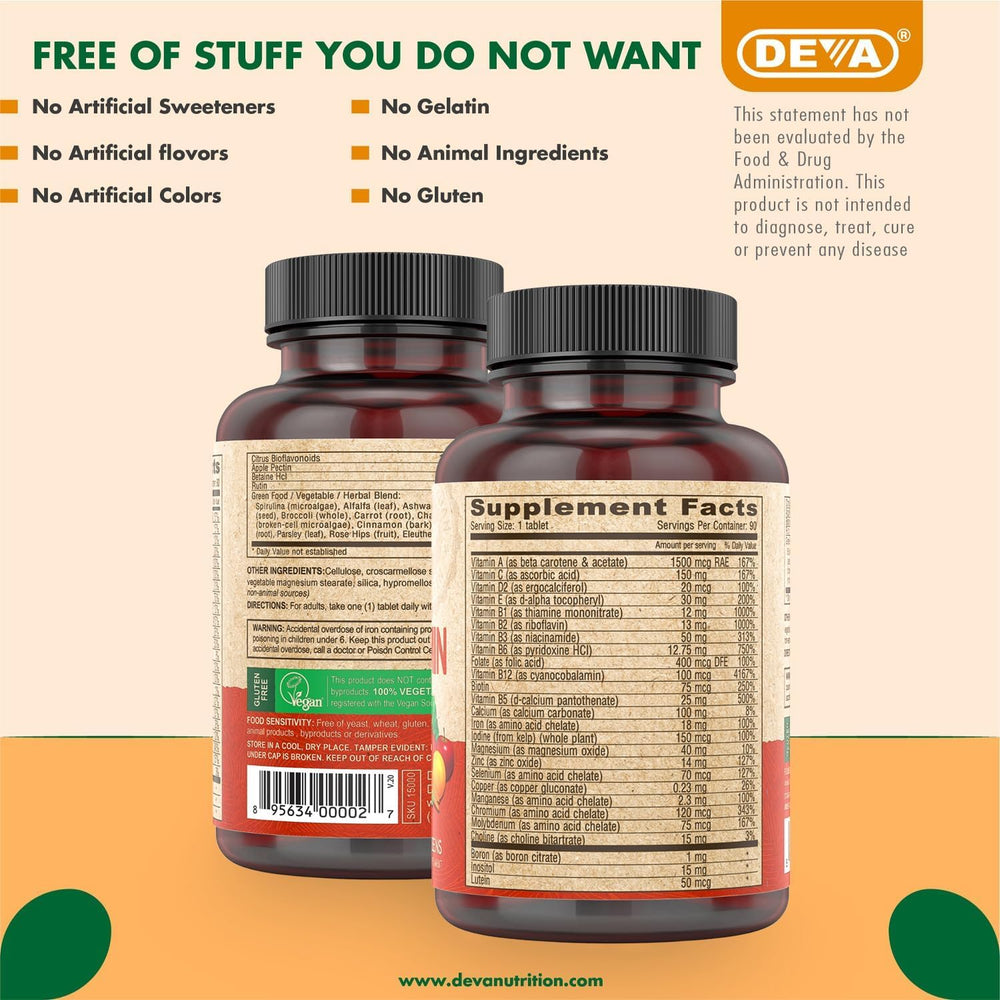 DEVA multivitamin 90 tablets packaging display