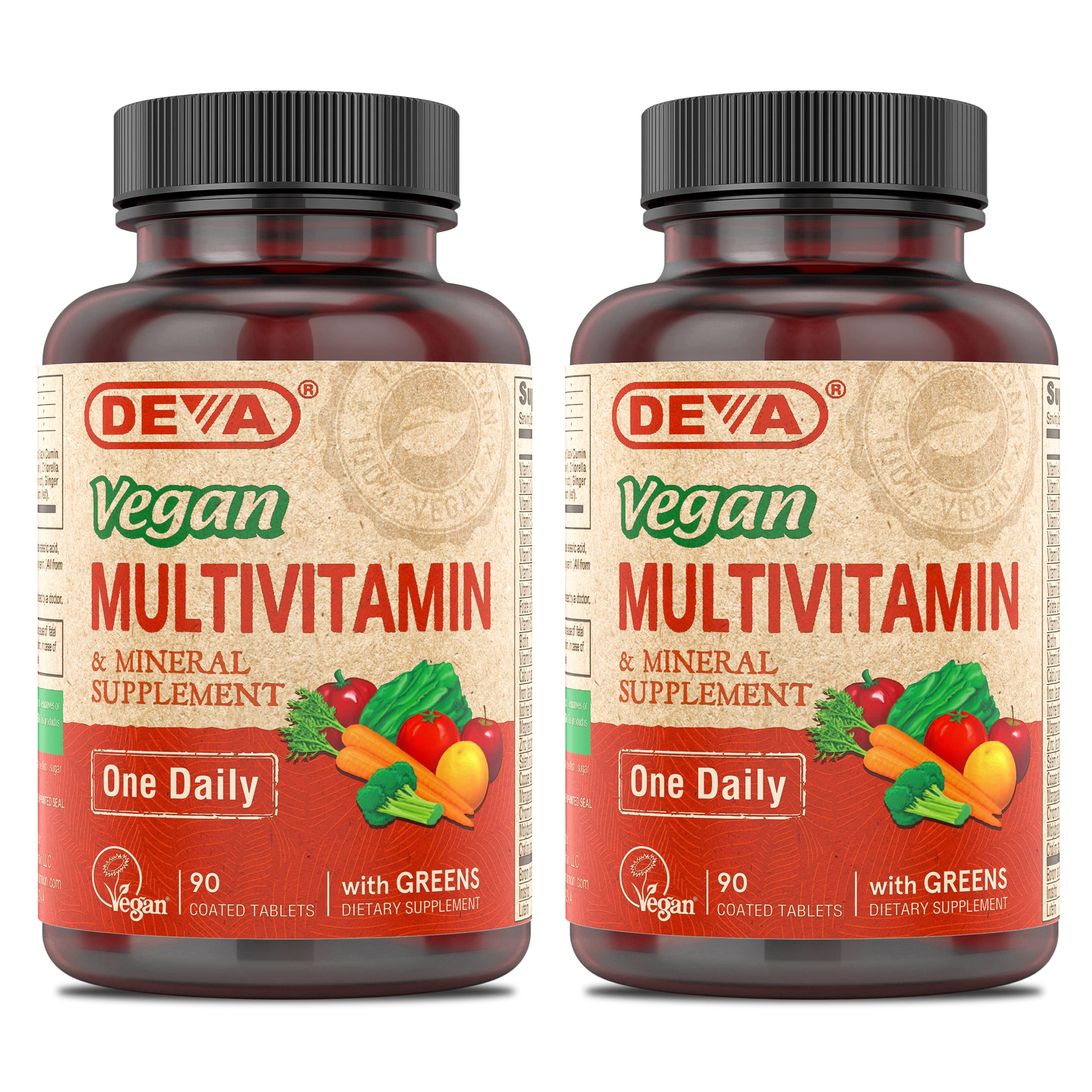 DEVA Vegan Multivitamin and Mineral 2-pack packaging