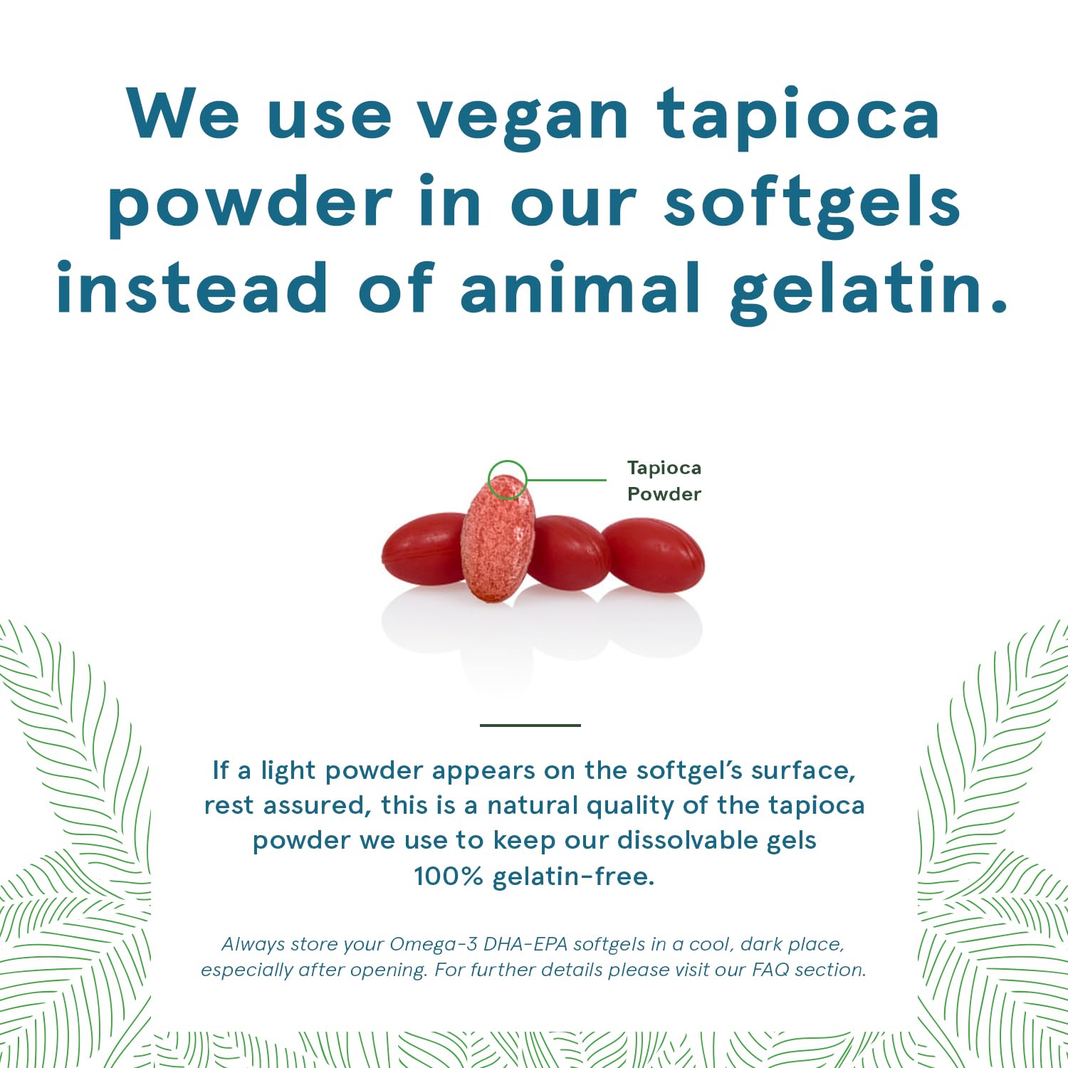 Daily 300 mg DHA and EPA vegan omega-3 softgels