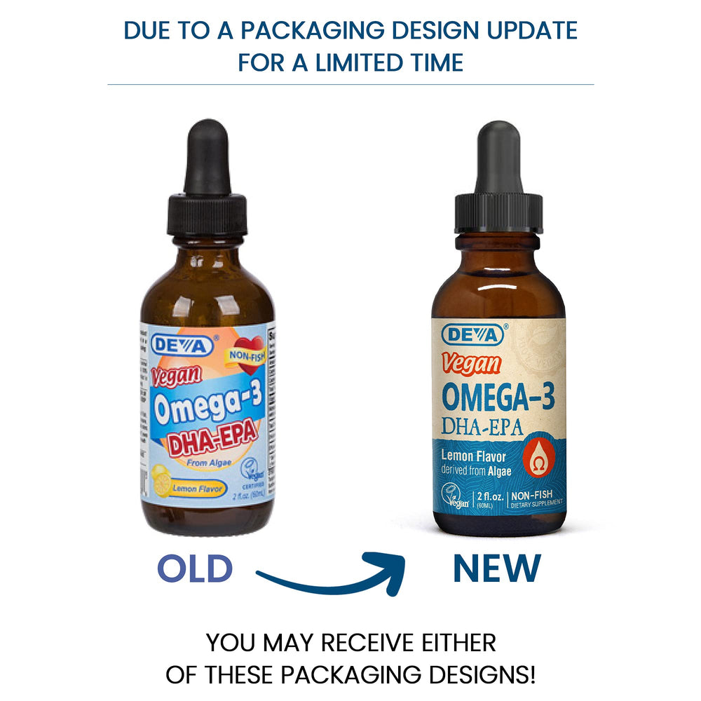 Liquid omega-3 from algae in 2 oz bottle – Lemon flavor