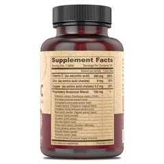 Vitamin C 500 mg with elderberry, echinacea and zinc ingredients