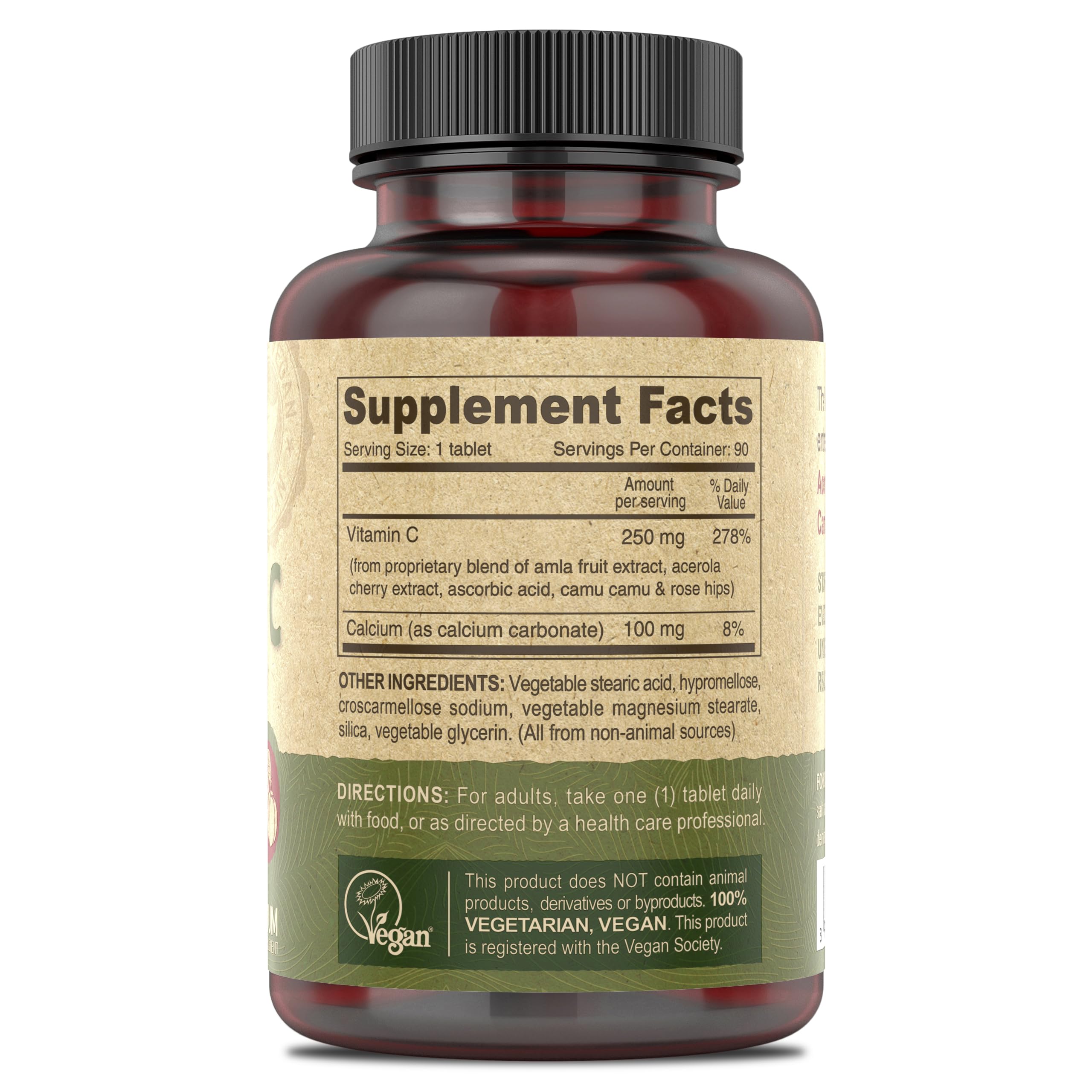 Multi-source plant ingredients: amla, acerola, camu camu, and rose hips