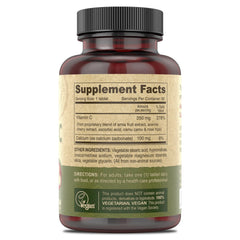 Multi-source plant ingredients: amla, acerola, camu camu, and rose hips