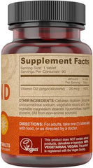 DEVA Vitamin D2 800 IU bottle – side view