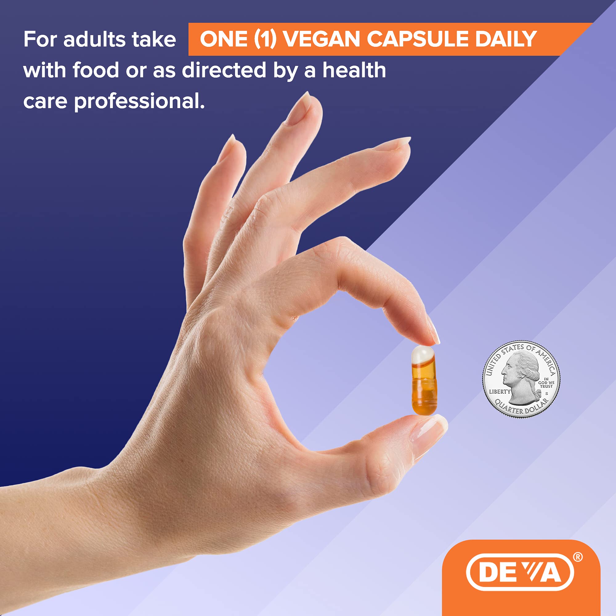 90 vegan capsules per bottle packaging
