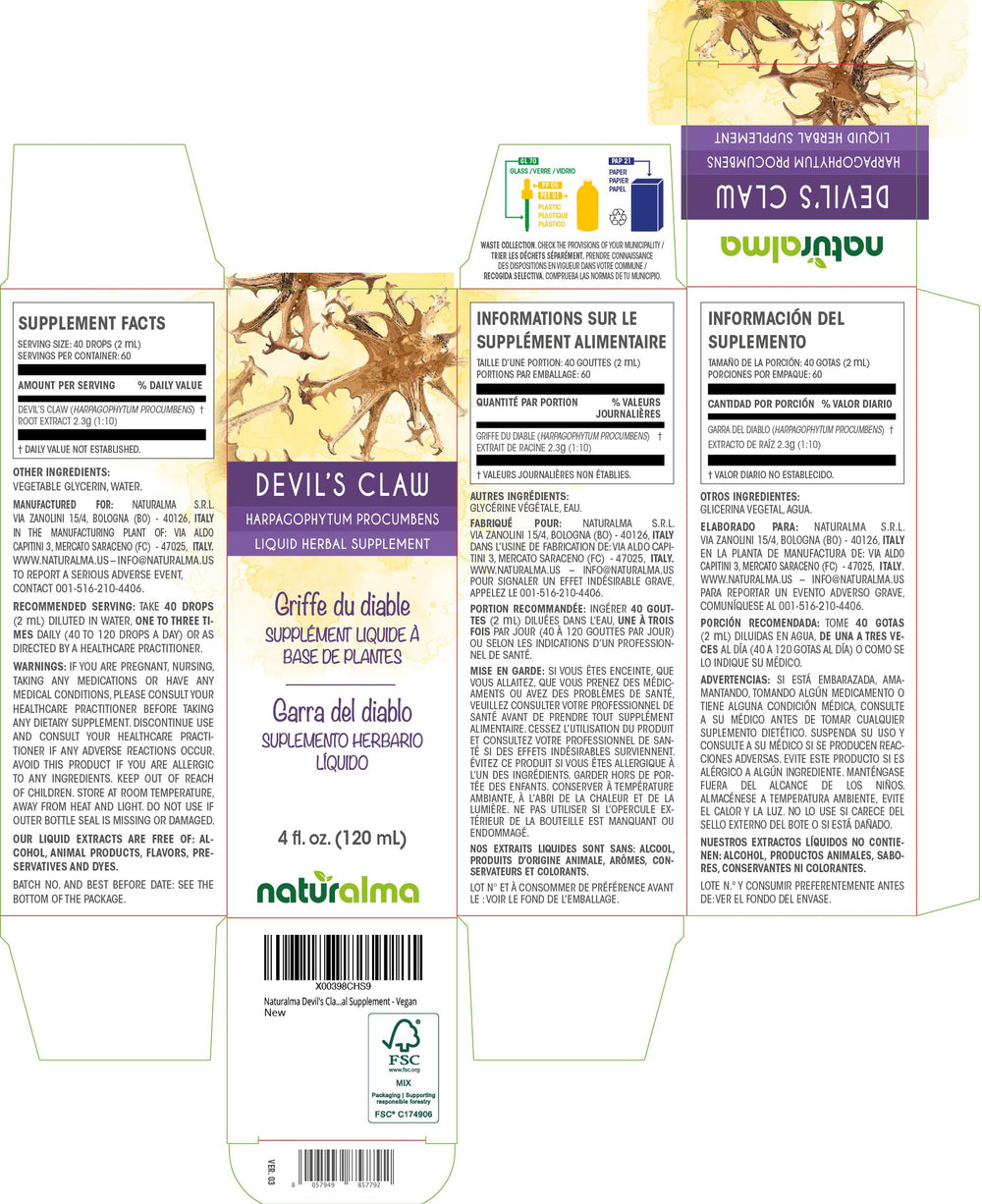 Devil's Claw tincture bottle product photo