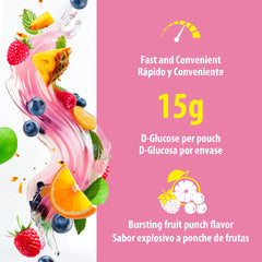 Dex4 glucose gel six-pack display demonstrates convenient on-the-go nutrition.