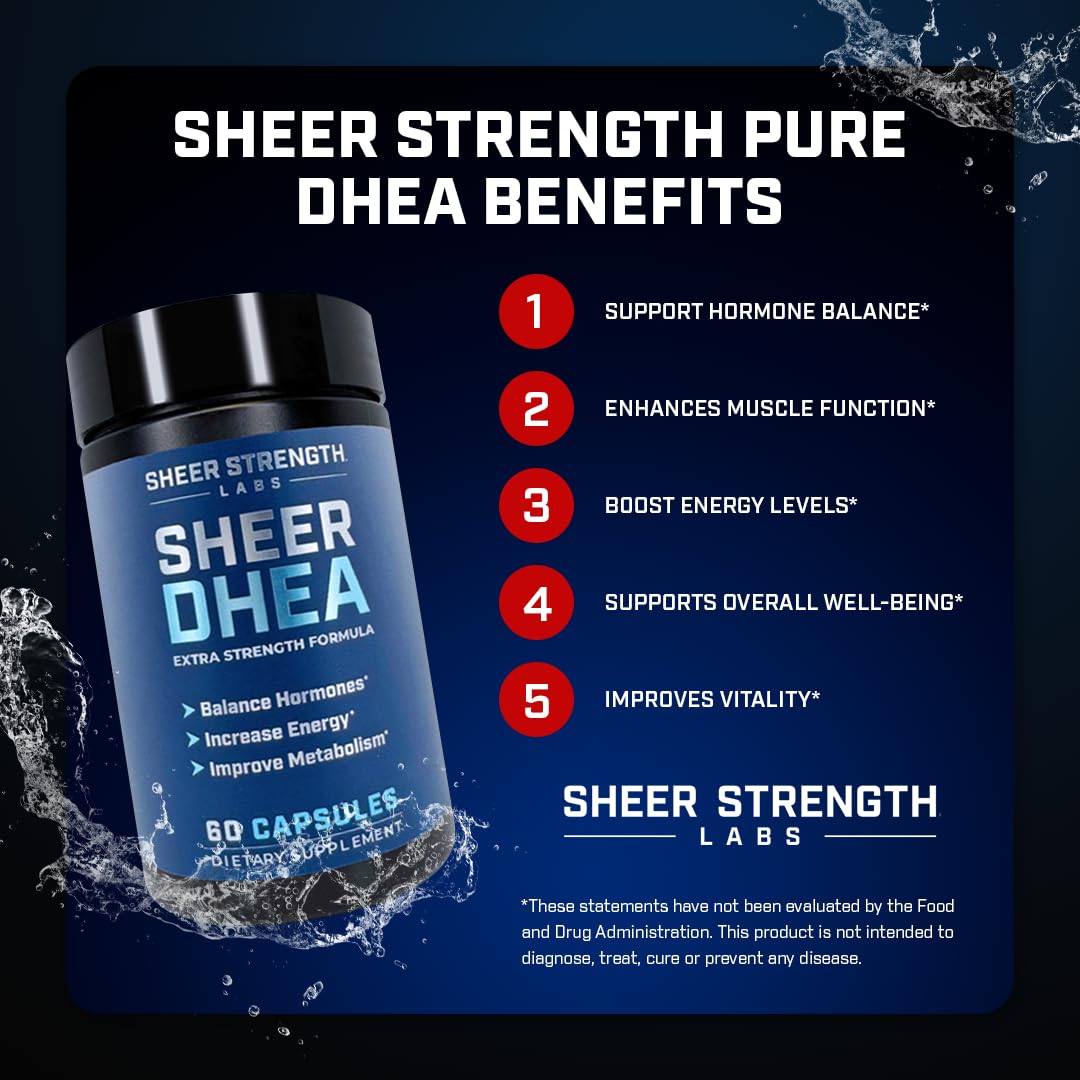 Angle view of DHEA 100mg supplement bottle