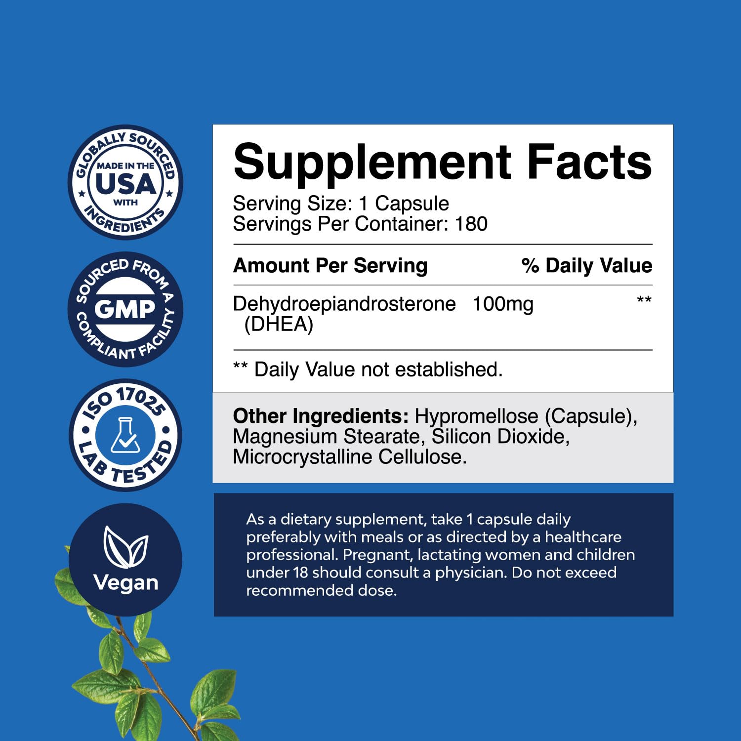 Close-up of DHEA capsules for energy and mood support