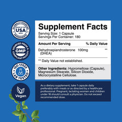 Close-up of DHEA capsules for energy and mood support