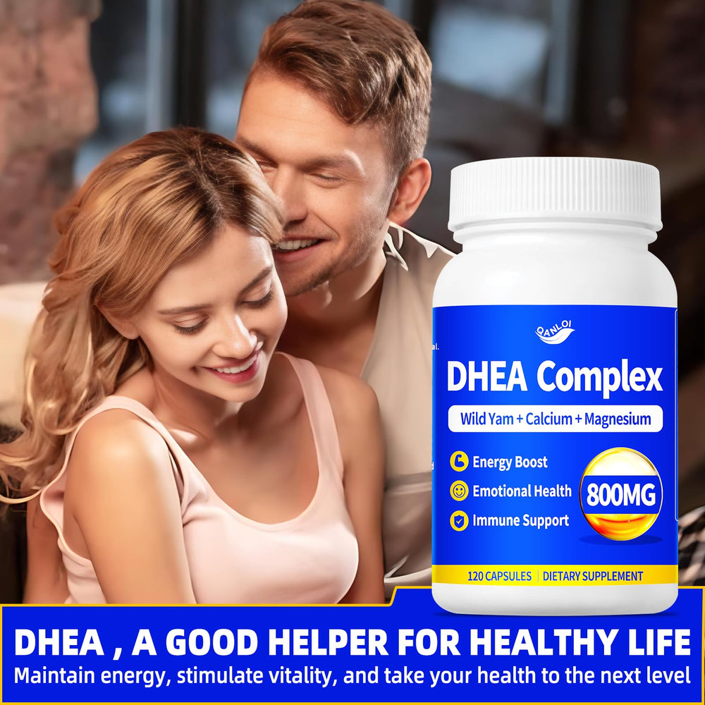 Bottle of 120 DHEA capsules for 120 servings
