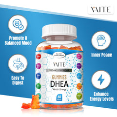 Close-up of 50mg DHEA gummies